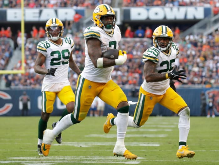Packers linebacker Quay Walker had an incredible interception return for a touchdown against the Bears in Week 1.